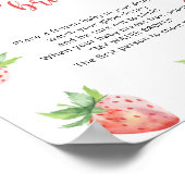 Poster Fraises - mon eau a cassé jeu (Coin)