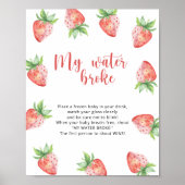 Poster Fraises - mon eau a cassé jeu (Devant)