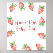 Poster Fraises - nommez cet aliment pour bébés (Devant)