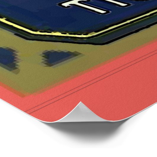 Poster Fraises Pontchatoula, Chat Vintage (Coin)