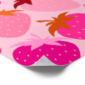 Poster Fraises roses (Coin)
