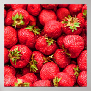 Poster Fraises Rouge délicieuse fraise