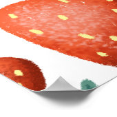 Poster Fraises rouges Arrière - plan blanc sans joint (Coin)