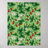 Poster Fraises sauvages rouge/jaune/vert/ (Devant)