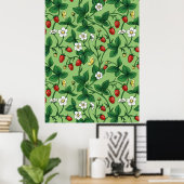 Poster Fraises sauvages rouge/jaune/vert/ (Bureau à domicile)
