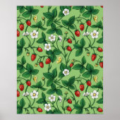Poster Fraises sauvages rouge/jaune/vert/ (Devant)