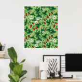 Poster Fraises sauvages rouge/jaune/vert/ (Bureau à domicile)