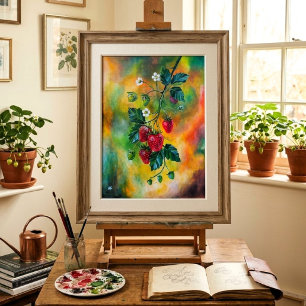 Poster Fraises sur une vigne d'été par Alfred Fox