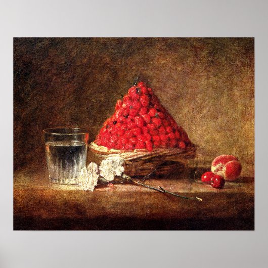 Poster Fraises vintages - par Chardin (Devant)