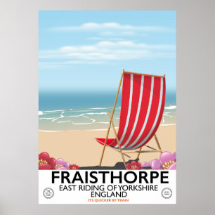 Poster Fraisthorpe Riding Est du Yorkshire, Angleterre.