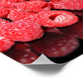 Poster framboise, nourriture, fruit, baie, mûr, frais, (Coin)