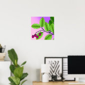 Poster Framboises sur une branche (Bureau à domicile)