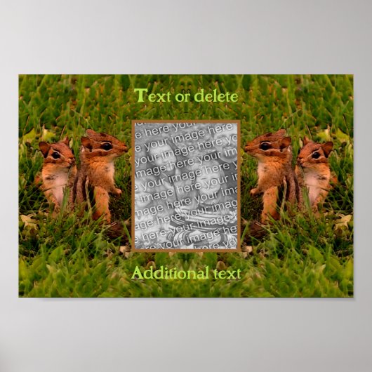 Poster Frame Chipmunks Baby Créez votre propre photo (Devant)
