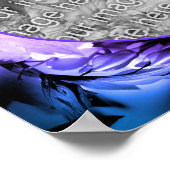 Poster Frame de fleurs de coeur saignant Ajouter votre pr (Coin)