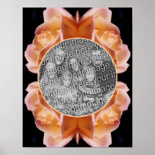 Poster Frame Fleur Rosebud Tinté Créer Votre Propre Photo