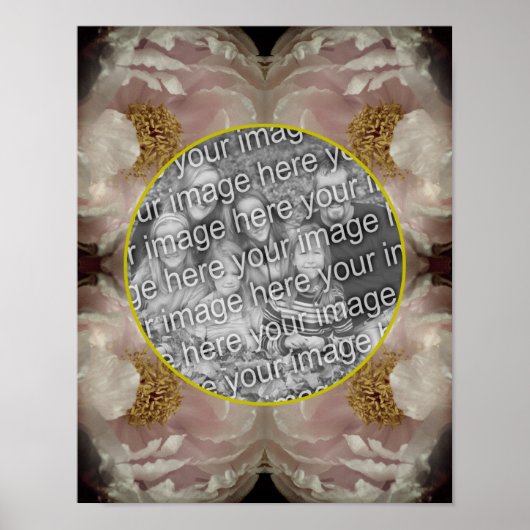 Poster Frame rose Peony Créez votre propre photo (Devant)