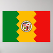 Poster Framed print with Flag of Los Angeles, California (Devant)