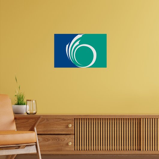 Poster Framed print with Flag of Ottawa, Canada (Salon 2)