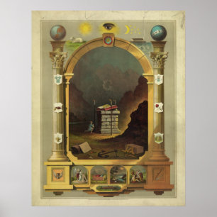 Poster Franc-maçonnerie maçonnique