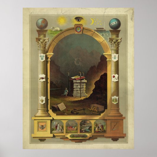 Poster Franc-maçonnerie maçonnique (Devant)