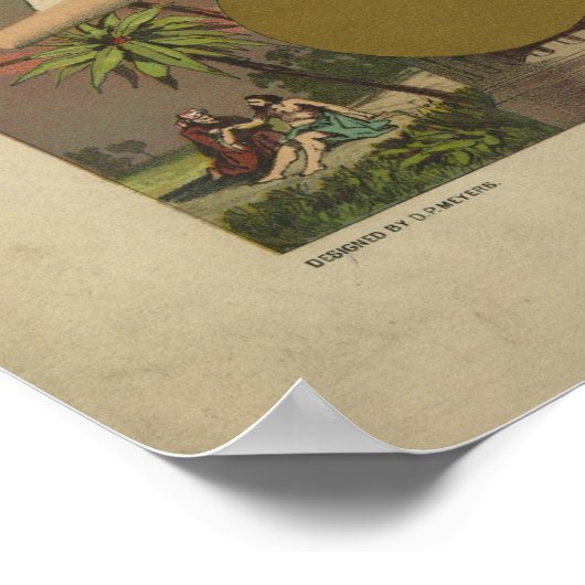 Poster Franc-maçonnerie maçonnique 1891 (Coin)