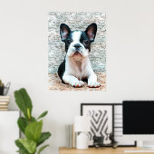 Poster français Bulldog (Bureau à domicile)