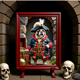 Poster Français Bulldog Pirate Regal Explorer