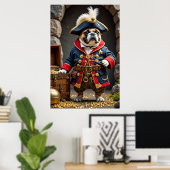 Poster Français Bulldog Pirate Regal Explorer (Bureau à domicile)