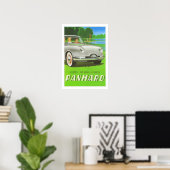 Poster Français classique voiture et peinture Panhard (Bureau à domicile)