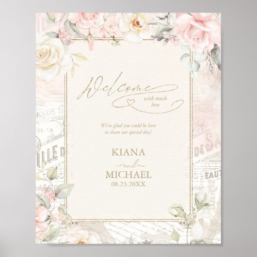 Poster Français Romance Mariage Welcome Blush ID870 (Devant)