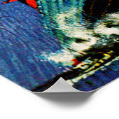 Poster France avec Tour Eiffel et Statue de la Liberté (Coin)