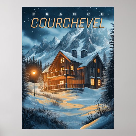 Poster France : Aventure alpine - Courchevel Ski (Devant)