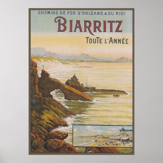 Poster France Biarritz (Devant)