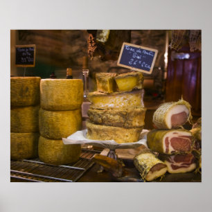 Poster France, Corse. Fromages et charcuterie locaux