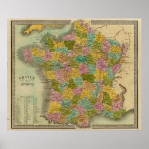 Poster France Dans Les Départements