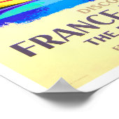 Poster France en train voyage vintage (Coin)