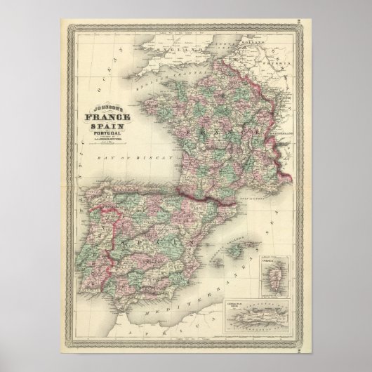 Poster France, Espagne et Portugal (Devant)