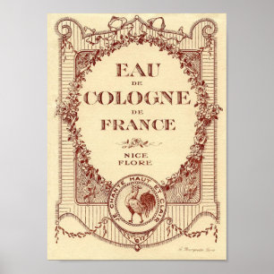 Poster France Étiquette Pays Annonce vintage