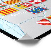 Poster France fédérale, carte prospective des régions féd (Coin)