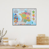Poster France fédérale, carte prospective des régions féd (Cuisine)