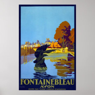 Poster France Fontainebleau Avon