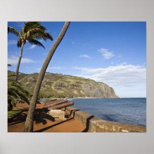 Poster France, Île de la Réunion, St-Denis, vue sur La
