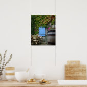 Poster France, Les Baux de Provence, café patients (Cuisine)