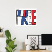Poster France libre (Bureau à domicile)