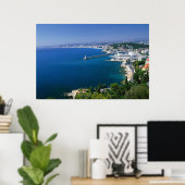 Poster France, Nice, vue aérienne du port (Bureau à domicile)