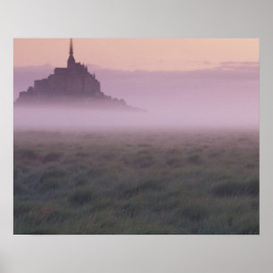 Poster FRANCE, Normandie Mont St Michel. Morning Mist