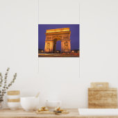 Poster France, Paris, Arc de Triomphe au crépuscule. (Cuisine)