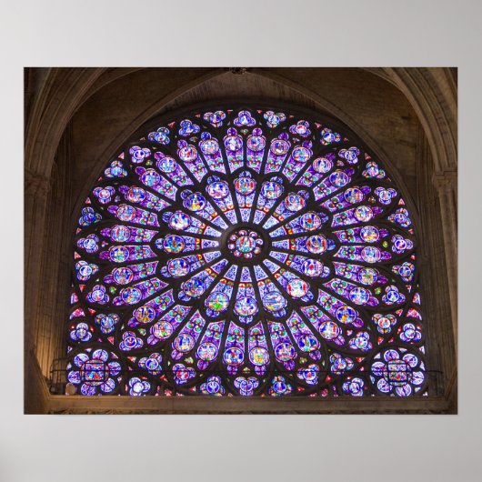 Poster France, Paris. Détail intérieur du vitrail (Devant)