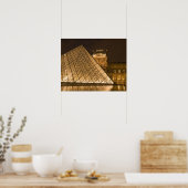 Poster France, Paris. Le Louvre au crépuscule. Crédit 2 (Cuisine)
