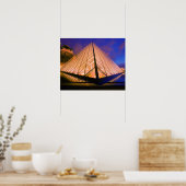 Poster France, Paris. Le musée du Louvre au crépuscule. 2 (Cuisine)